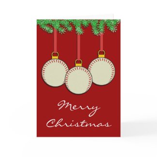 Christmas Baseball Card card