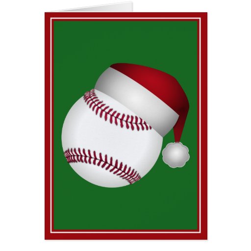 Christmas Baseball Card Zazzle