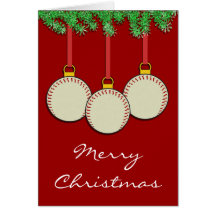 Christmas Baseball Card