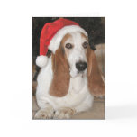 Christmas Basset Card Blank Inside