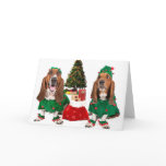 Christmas Basset Card  Blank Inside