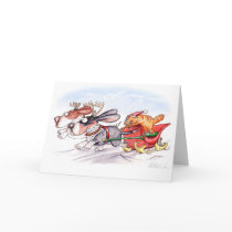 Christmas Bassets cards by merlin1974 Christmas Bassets cards