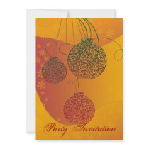 Christmas Bauble Party Invitation