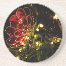 Christmas Bauble with Fairy Lights Coaster