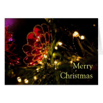 Christmas Bauble with Fairy Lights Greeting Cards
