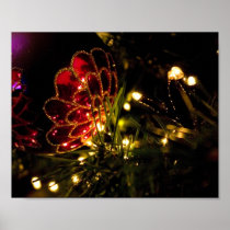 Christmas Bauble with Fairy Lights Posters