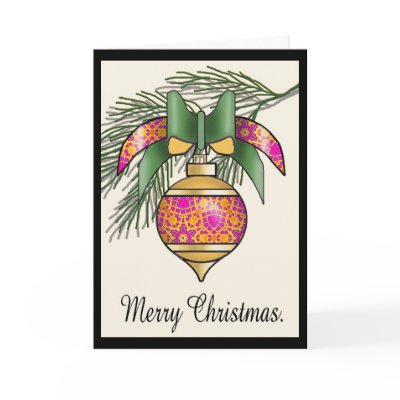 Christmas Baubles - 10 Greeting Card by ArtbyJean