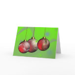 Christmas Baubles Greeting Card