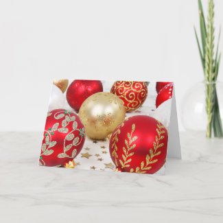 Christmas Baubles card