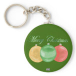 Christmas Baubles (gold/green/red) Keychain