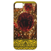 Christmas baubles gold iPhone 5 case