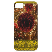 Christmas baubles gold iPhone 5 case