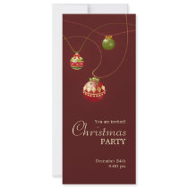Christmas Baubles Party invitation by BluePlanet Christmas Baubles Party invitation