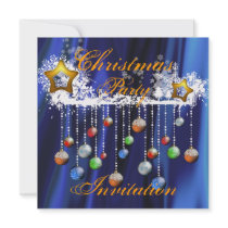 Christmas Baubles Party Invitation