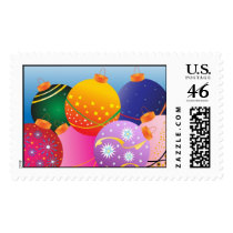 Christmas Baubles Postage Stamps
