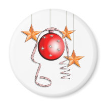 Christmas Baubles, Stars & Tinsel magnets