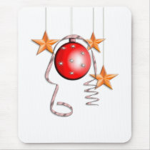 Christmas Baubles, Stars & Tinsel mousepads