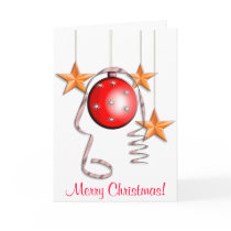 Christmas Baubles, Stars & Tinsel Xmas cards