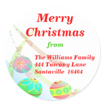 Christmas Baubles Sticker - Large