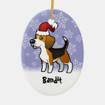 Christmas Beagle (add your pets name) Christmas Tree Ornament