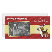 Christmas Beagle Custom Photo Card