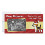 Christmas Beagle Custom Photo Card