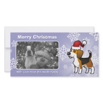 Christmas Beagle Custom Photo Card