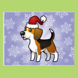 Christmas Beagle Post Card
