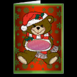 Christmas Bear Add Your Photo Card Template cards
