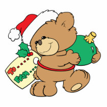 Christmas Bear as Present photo sculptures