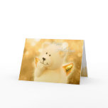 Christmas Bear fishing rod Greeting Cards
