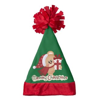 Christmas Bear Holiday Santa hat