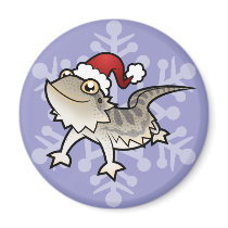 Christmas Bearded Dragon / Rankins Dragon Fridge Magnet