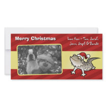 Christmas Bearded Dragon / Rankins Dragon Custom Photo Card