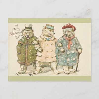 Christmas Bears postcards