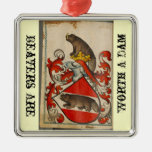 Christmas beaver ornament