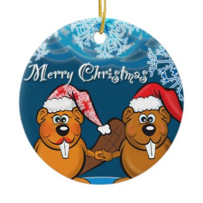 christmas beavers ornaments