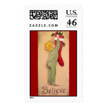 Christmas - Believe Postage Stamp