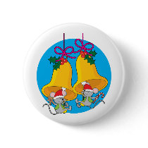 Christmas Bell Mice buttons