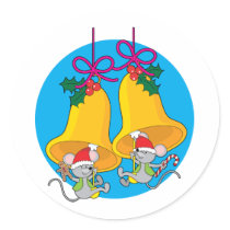 Christmas Bell Mice stickers