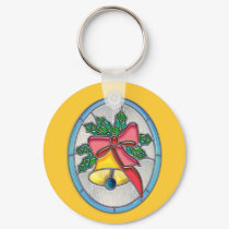 Christmas Bell Stained Glass keychains