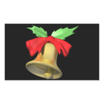 Christmas Bell Rectangle Stickers