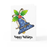 Christmas Bell with Holly-01, Happy Holidays Cards