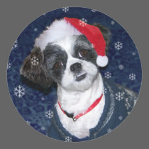 Christmas Belle Santa Hat Sticker