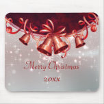 Christmas Bells In Red & Silver Mousepads