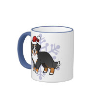Christmas Bernese Mountain Dog Coffee Mugs