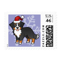 Christmas Bernese Mountain Dog Stamp