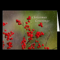 Christmas Berries Holiday card cards