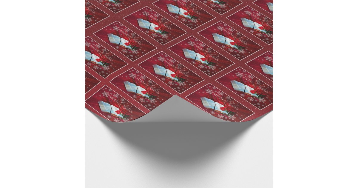Christmas Bible Christian Wrapping Paper (Red) Zazzle