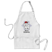 Christmas Bichon Frise Apron